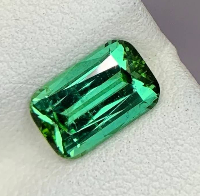 Natural Bluish Green Tourmaline 2.52 Ct Long Cushion Afghanistan Loose Gem