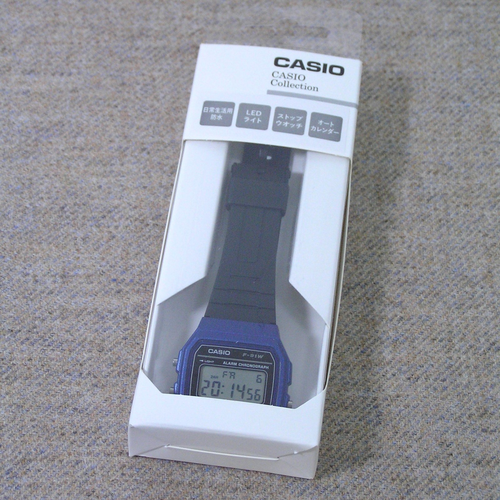 UK STOCK CASIO F-91WM-2AJH Japan Exclusive Digital Watch Classic Imported Model