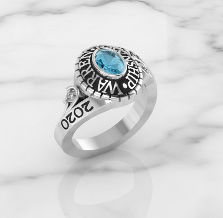 Order Now For 2026 Graduation Women High School Class Ring Custom Oval Gemstone