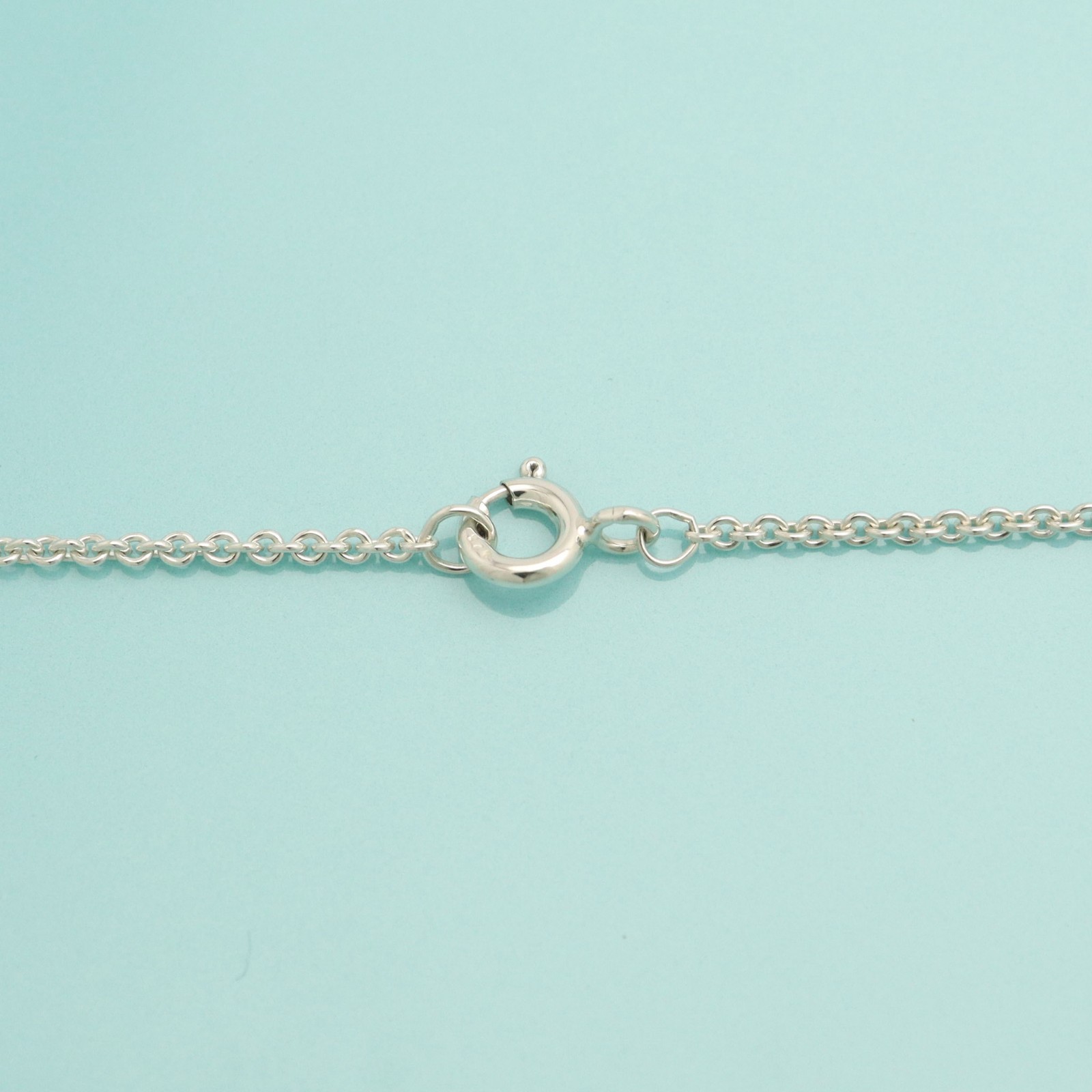 Tiffany & Co. Heart Link Lariat Pendant Necklace 19.6″ Sterling Silver 925