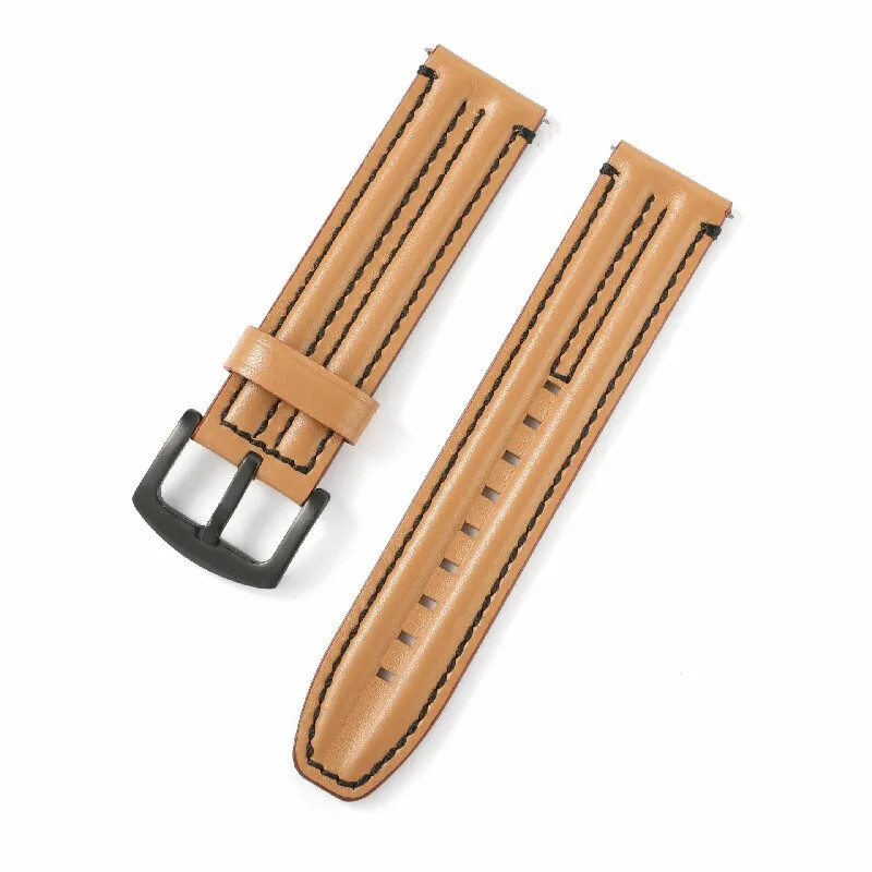 Cow Leather Watch Strap 20mm 22 24mm Stitching Watch Band Vintage Wristband Belt