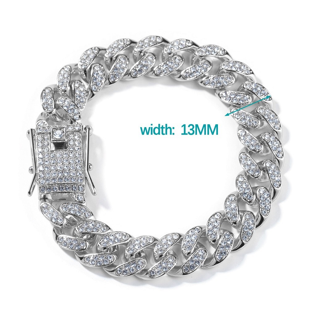 Cadenas de Titanium en Plata 925 Para Hombre Mujer Unisex Cadena Cubana Joyería
