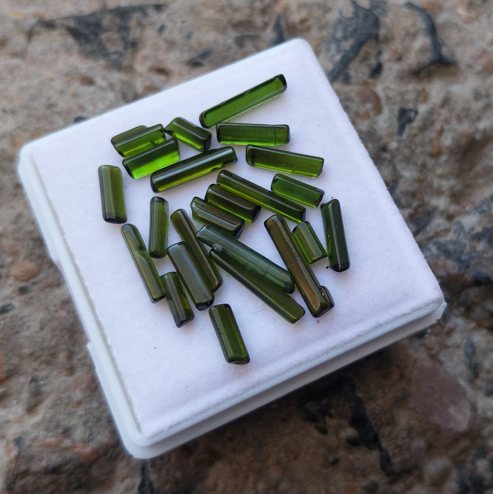 11.7 Ct 7 to 13 MM Natural Multi Color Tourmaline Pencil 23 PCS Lot ( Thin Size)