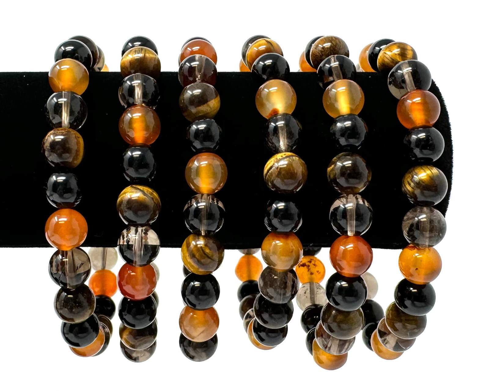 Capricorn Zodiac Bracelet: 8 mm Natural Crystal Beads (Capricorn Birthstone)