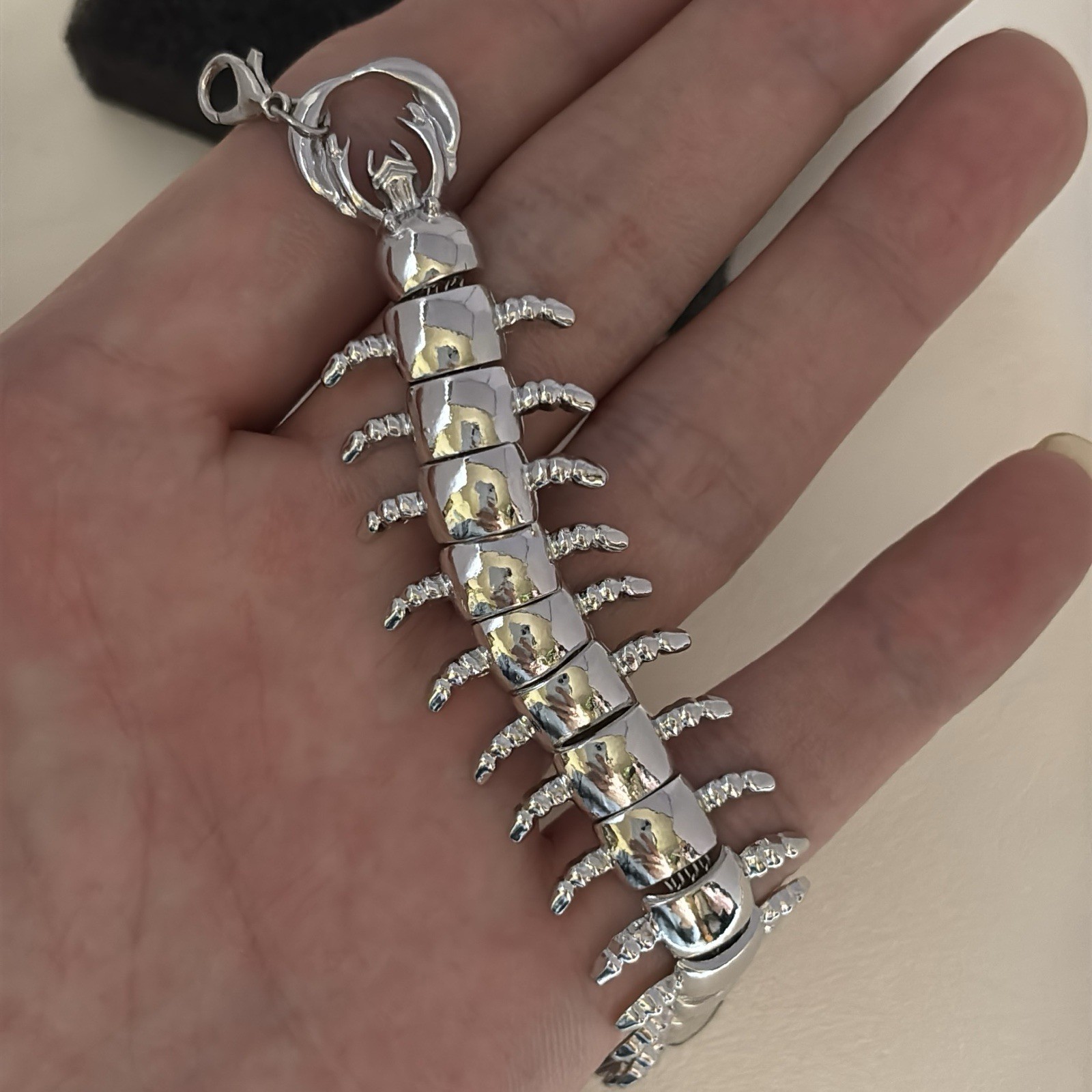 Centipede Link Chain Bracelet for Men Women Unisex Bracelet Hip Hop Streetwear