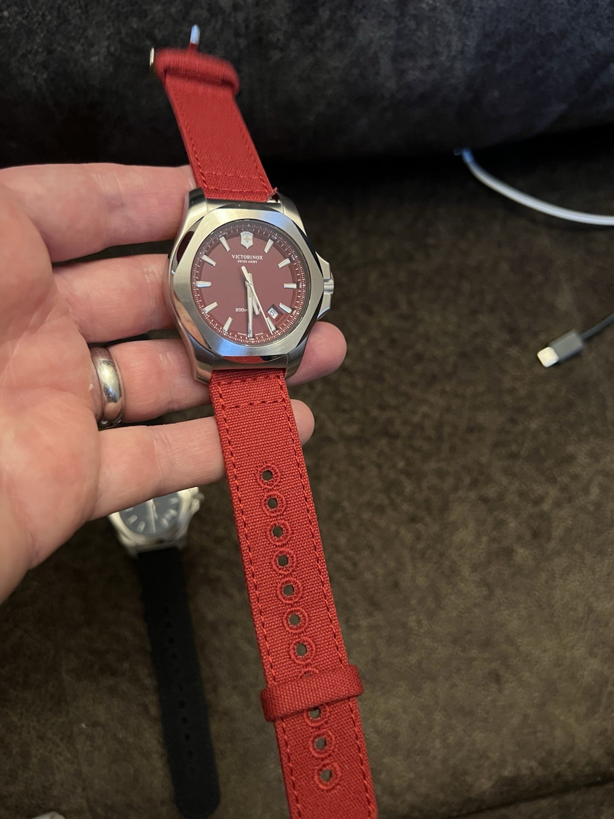 Victorinox Swiss Army I.N.O.X red Dial Men’s Watch 241719