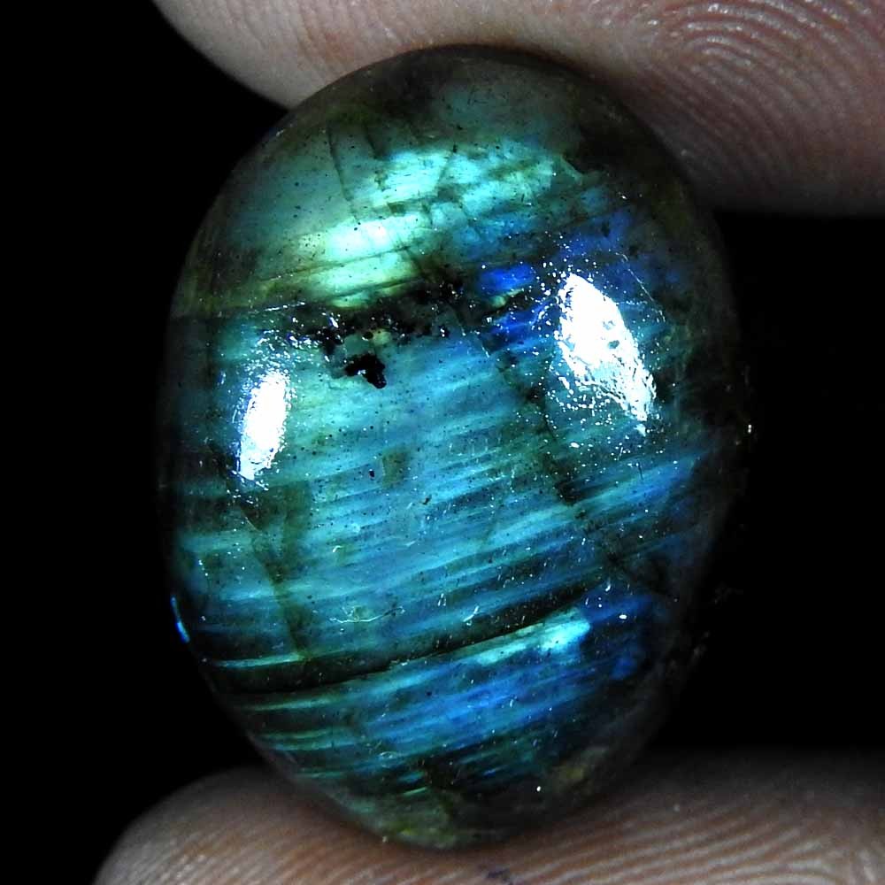 22.65 Ct Natural Blue Power Labradorite Oval Cabochon Loose Gemstone