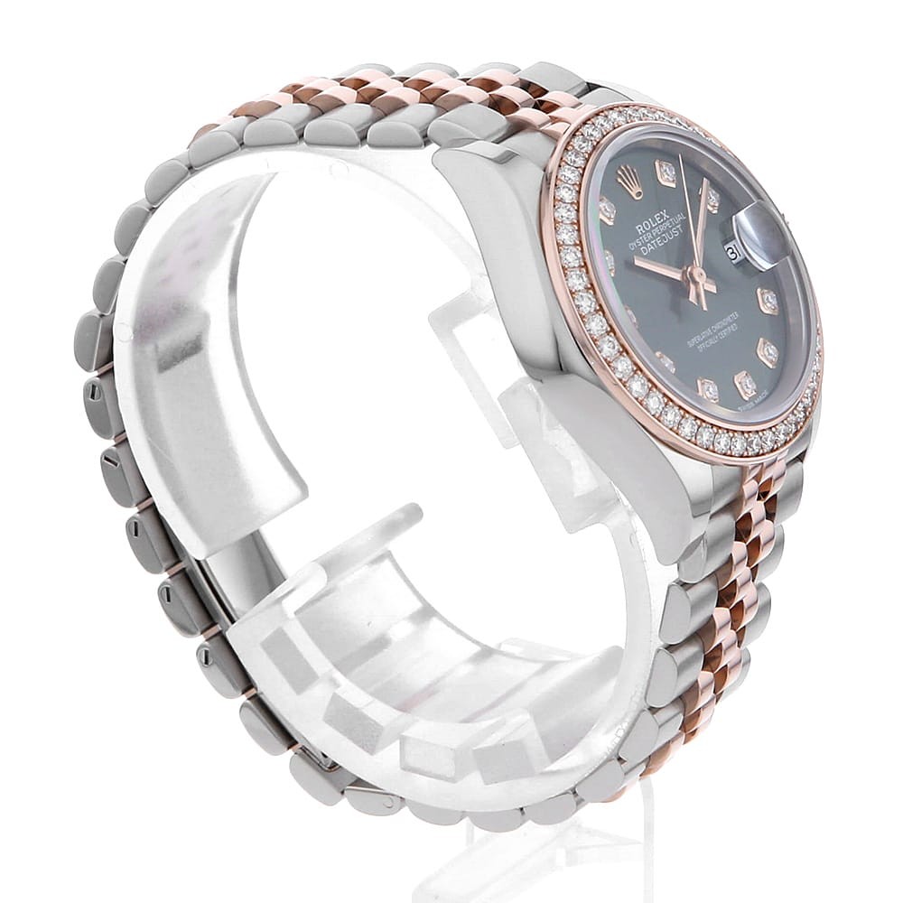 ROLEX Datejust bezel diamond 10P diamond 279381RBR Olive green 5 row jubilee…
