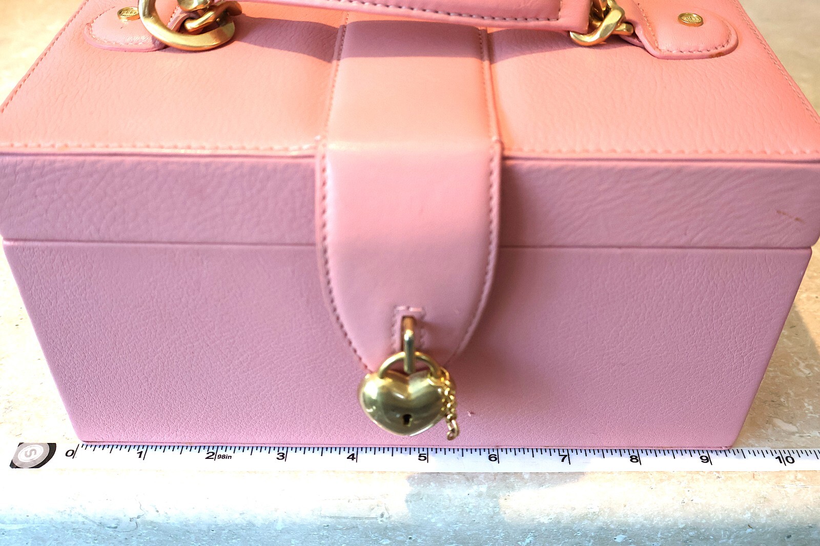 Juicy Couture Light Pink Soft Leather Train Case Jewelry Box & Storage – Vintage
