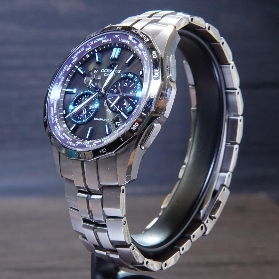 CASIO OCEANUS Manta OCW-S1400-1AJF Titanium Solar Atomic Chronograph Watch Japan