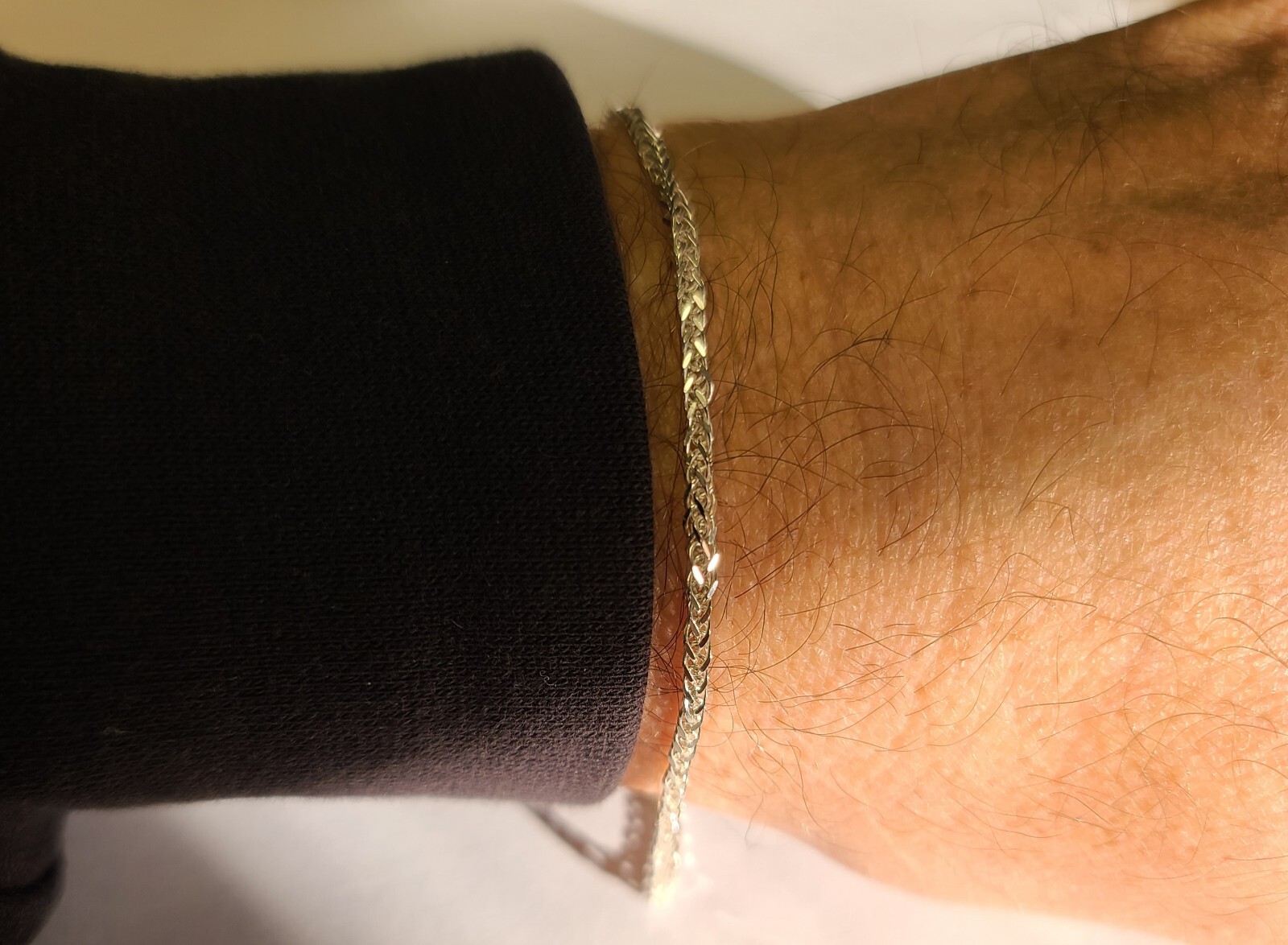 New Sterling 925 Solid Silver Wheat Link 7.4″ Bracelet 2mm Wide ITALY Made
