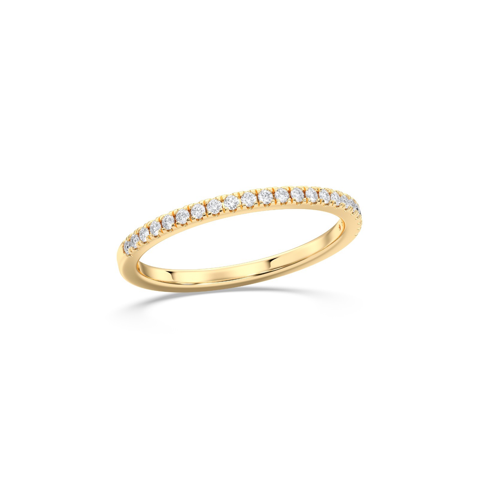 Ananta Jewels 0.20Ct Round Lab Grown Diamond Wedding Band 14K Solid Gold Women’s
