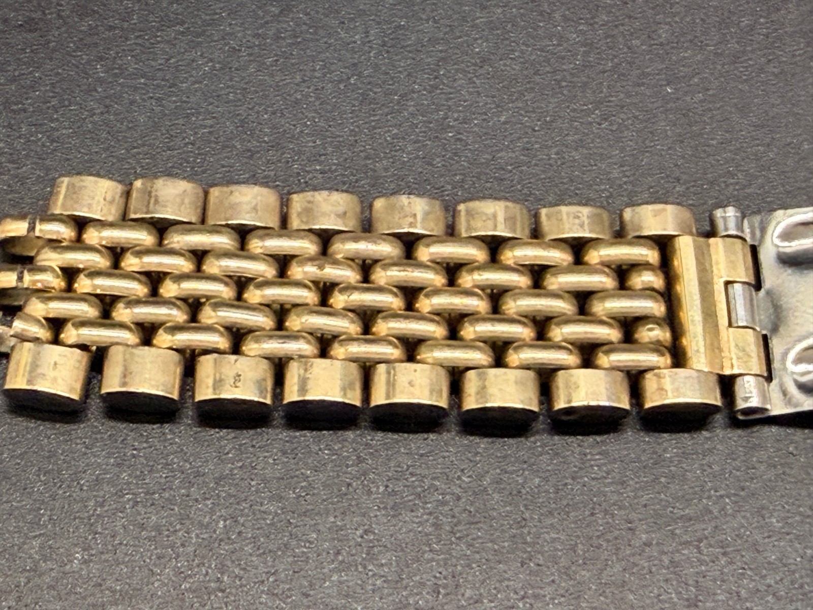 Vintage Omega 8220/511 Gold Plated Beads of Rice Bracelet 18mm Seamaster BOR