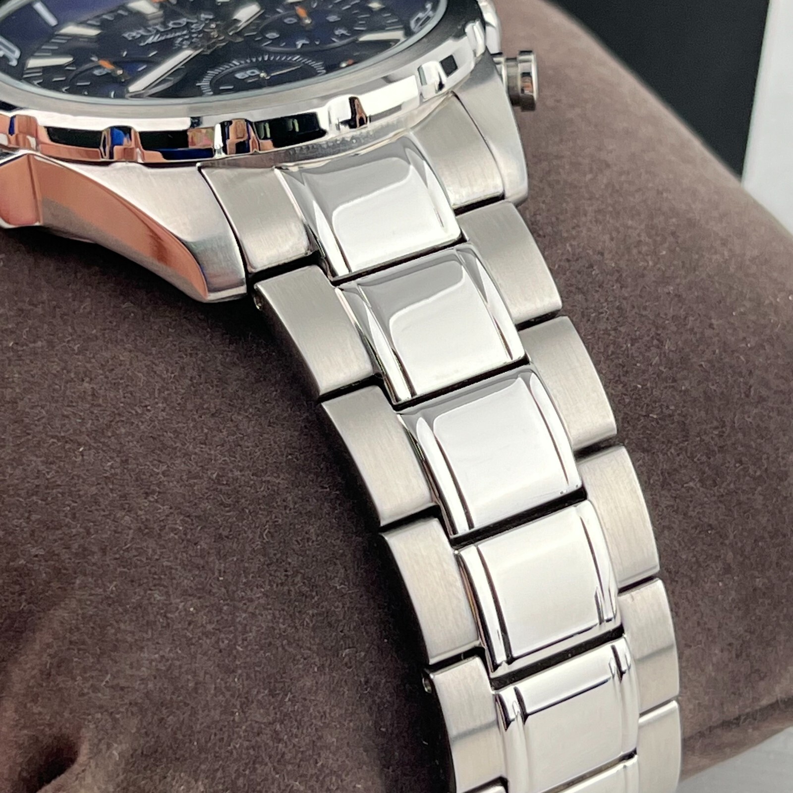 Bulova Marine Star Watch 43mm Blue Dial Stainless Steel Men’s Watch 96B256
