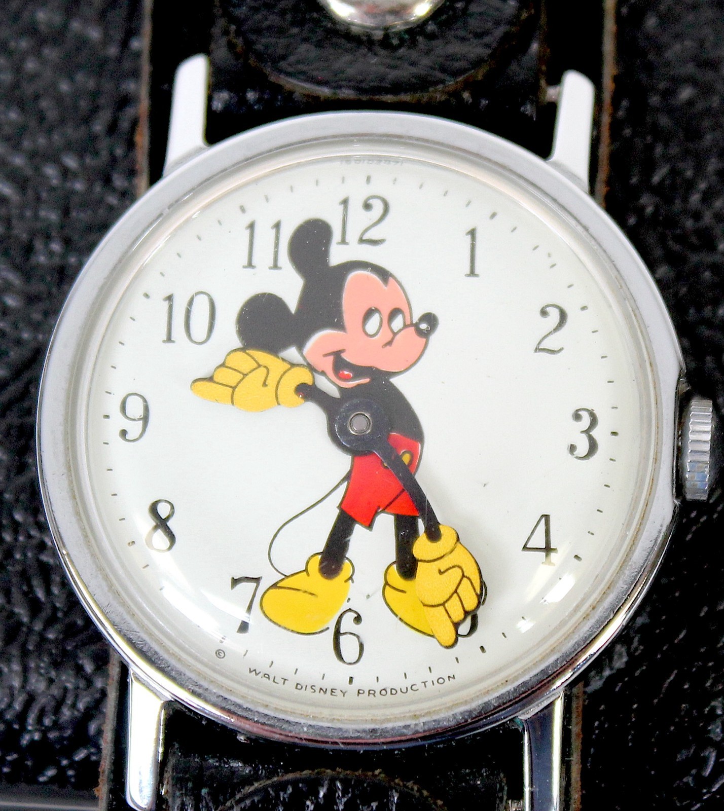 Vintage Ingersoll Timex Mickey Mouse Manual Wind Wrist Watch • Box • Works