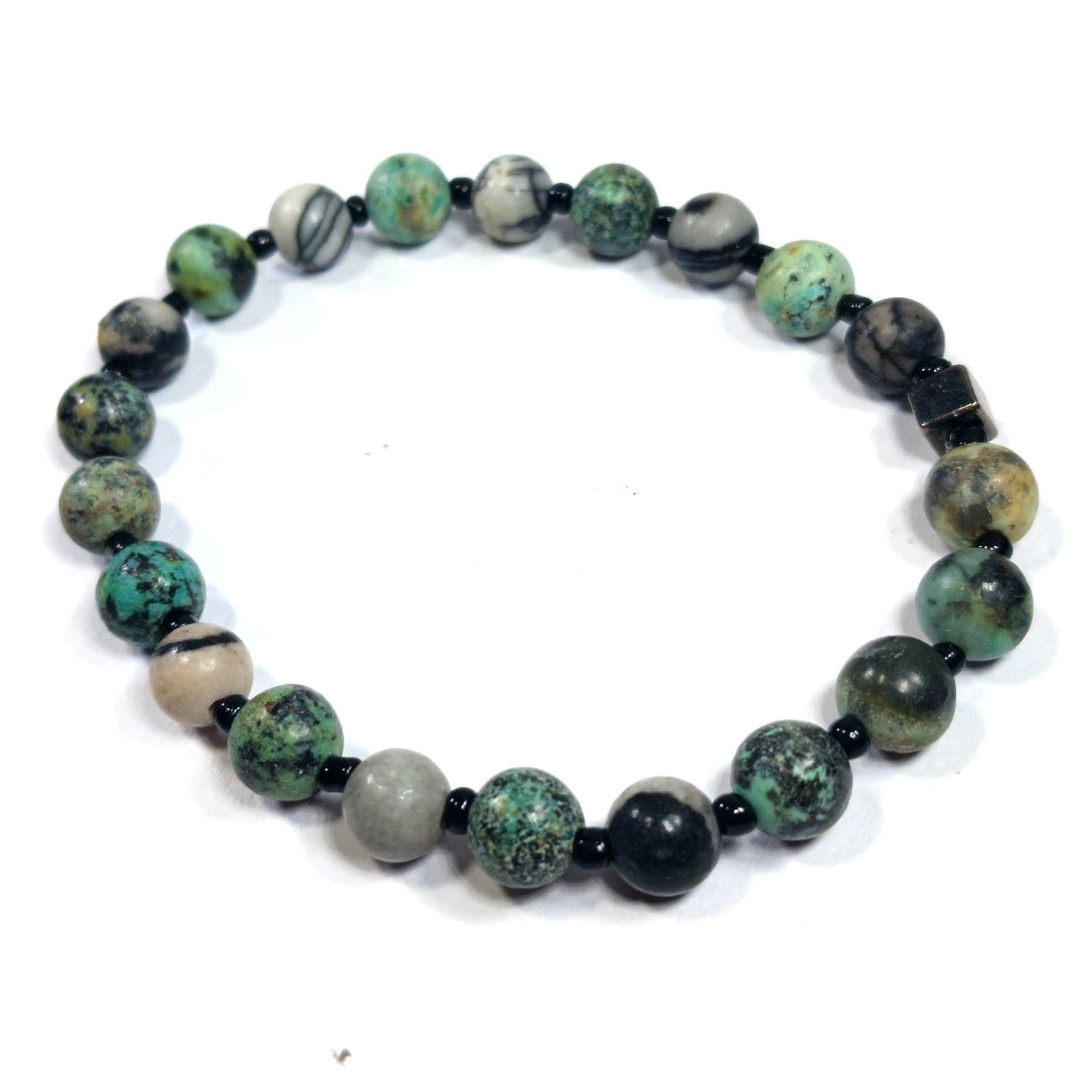 Boho Chic African Turquoise Stone Bead Bracelet