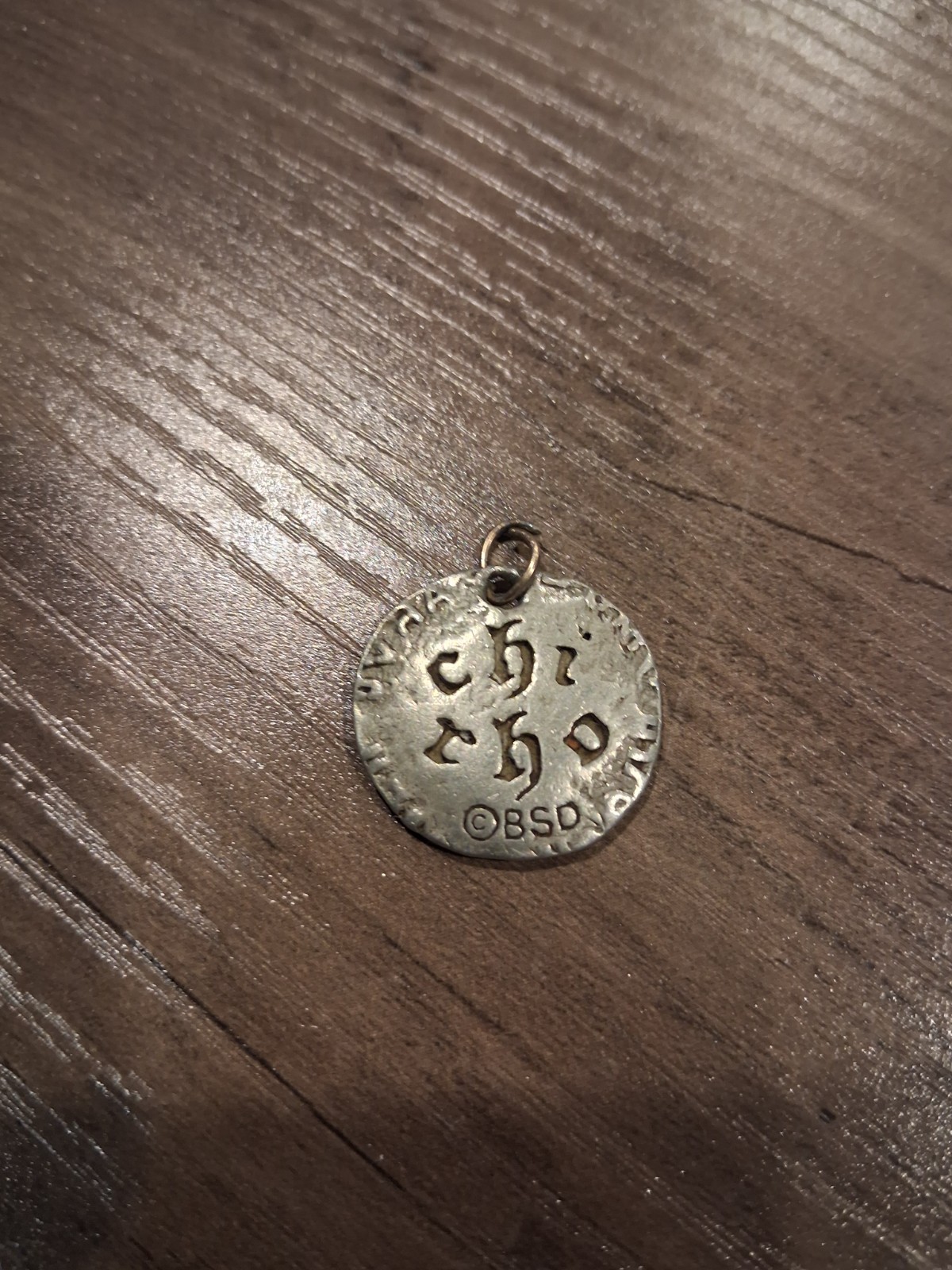 Artisan Blackbeard Smithy .999 Fine Silver Chi-Rho Pendant Medallion Hand Forged