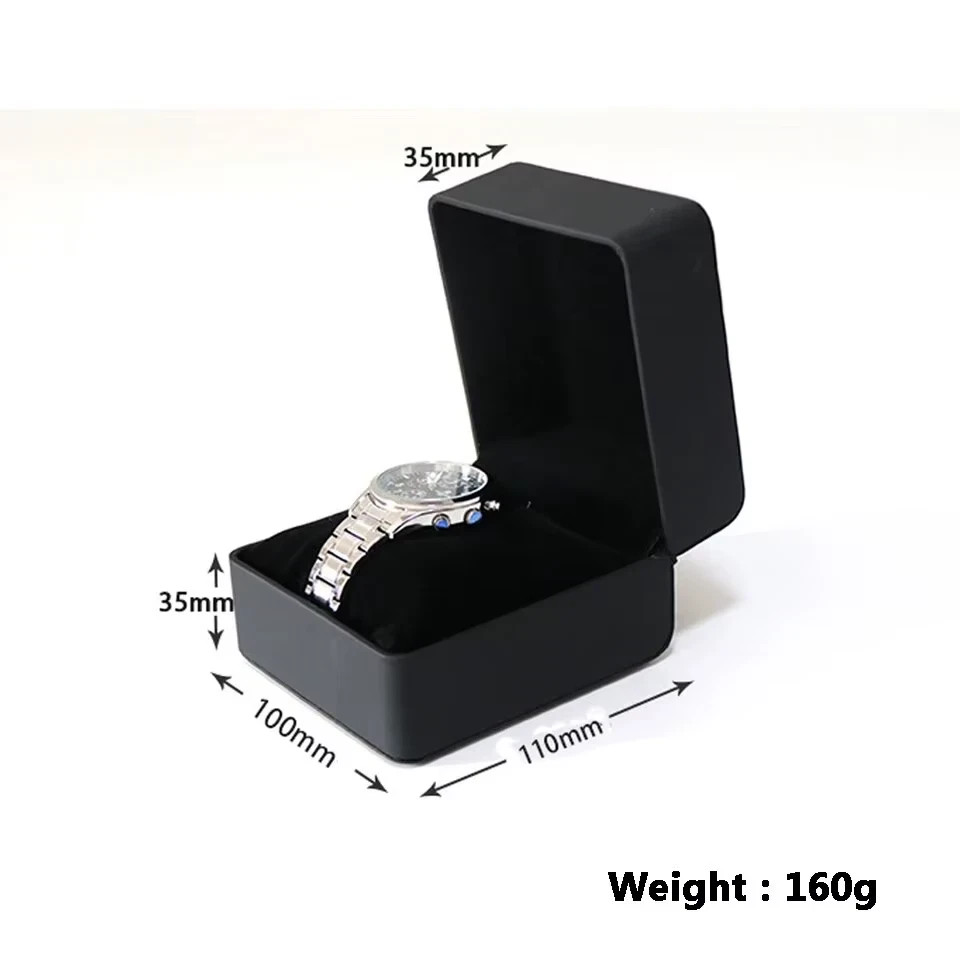Single Watch Gift Box with Pillow PU Leather Wristwatch Display Case Organizer f