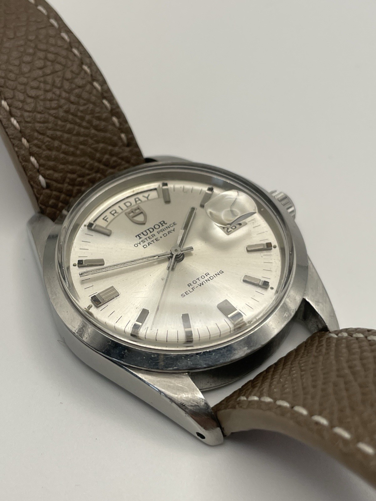 Tudor Oyster Prince 7017/0 Day Date Jumbo Stainless Steel [Silver Dial, 38 MM]