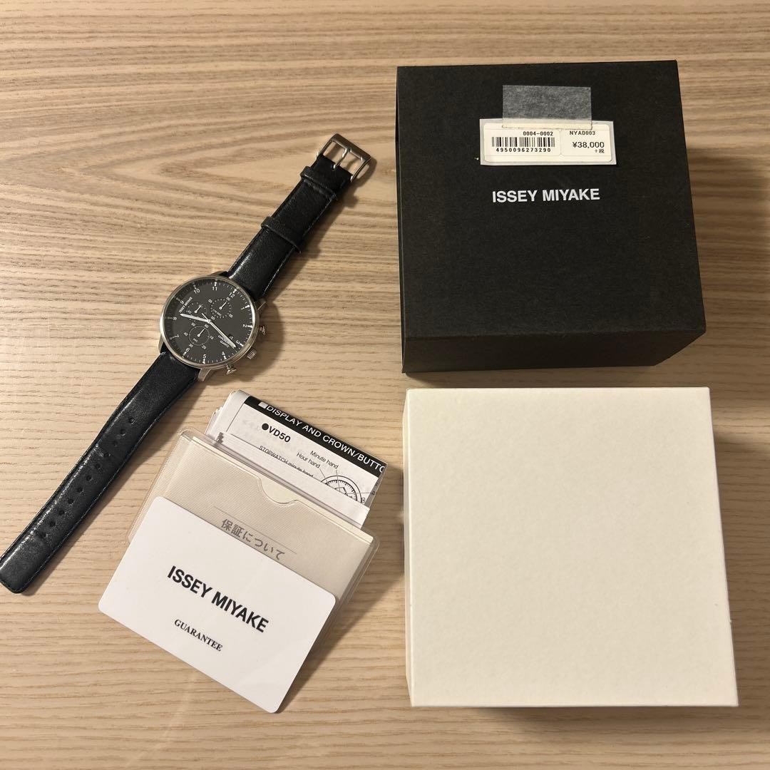 ISSEY MIYAKE NYAD003 Chronograph Watch Issey Miyake Ichiro Iwasaki Box Japan
