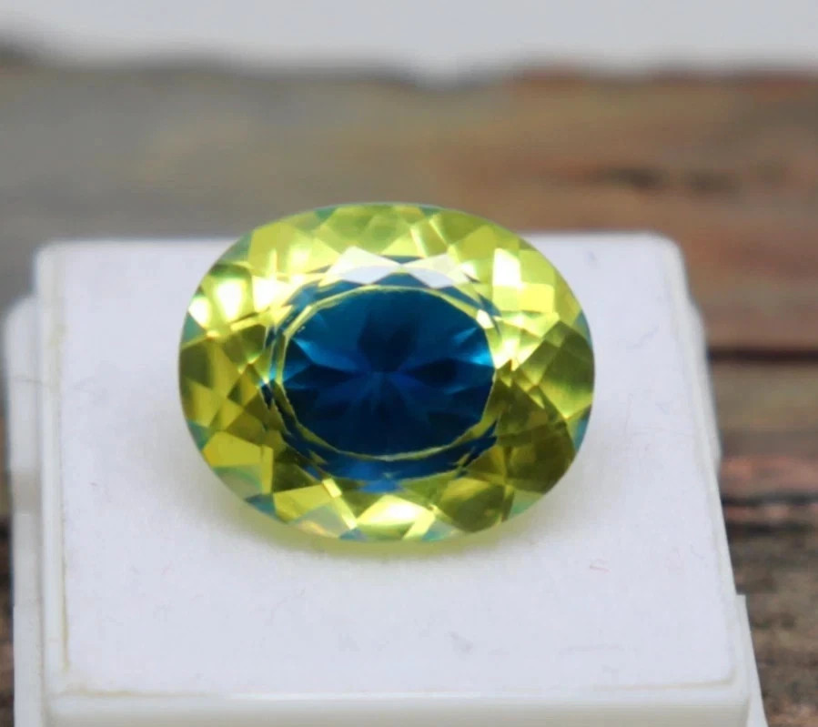 Natural Certified Yellow Blue Pitambari Sapphire 10.60 Ct Oval Cut Loose MR Gems