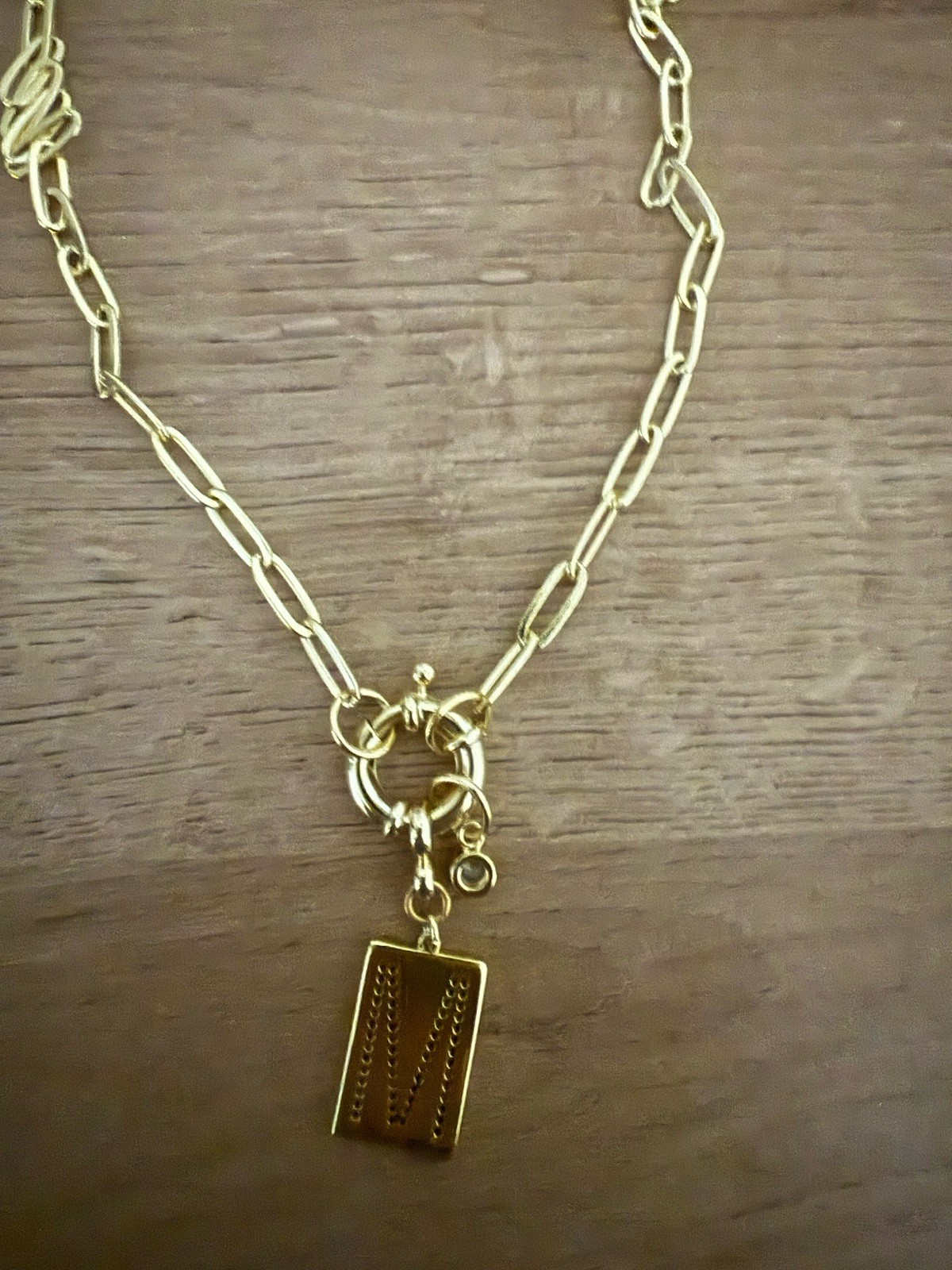 Uncommon James Initial Chain Monogram Necklace “M”