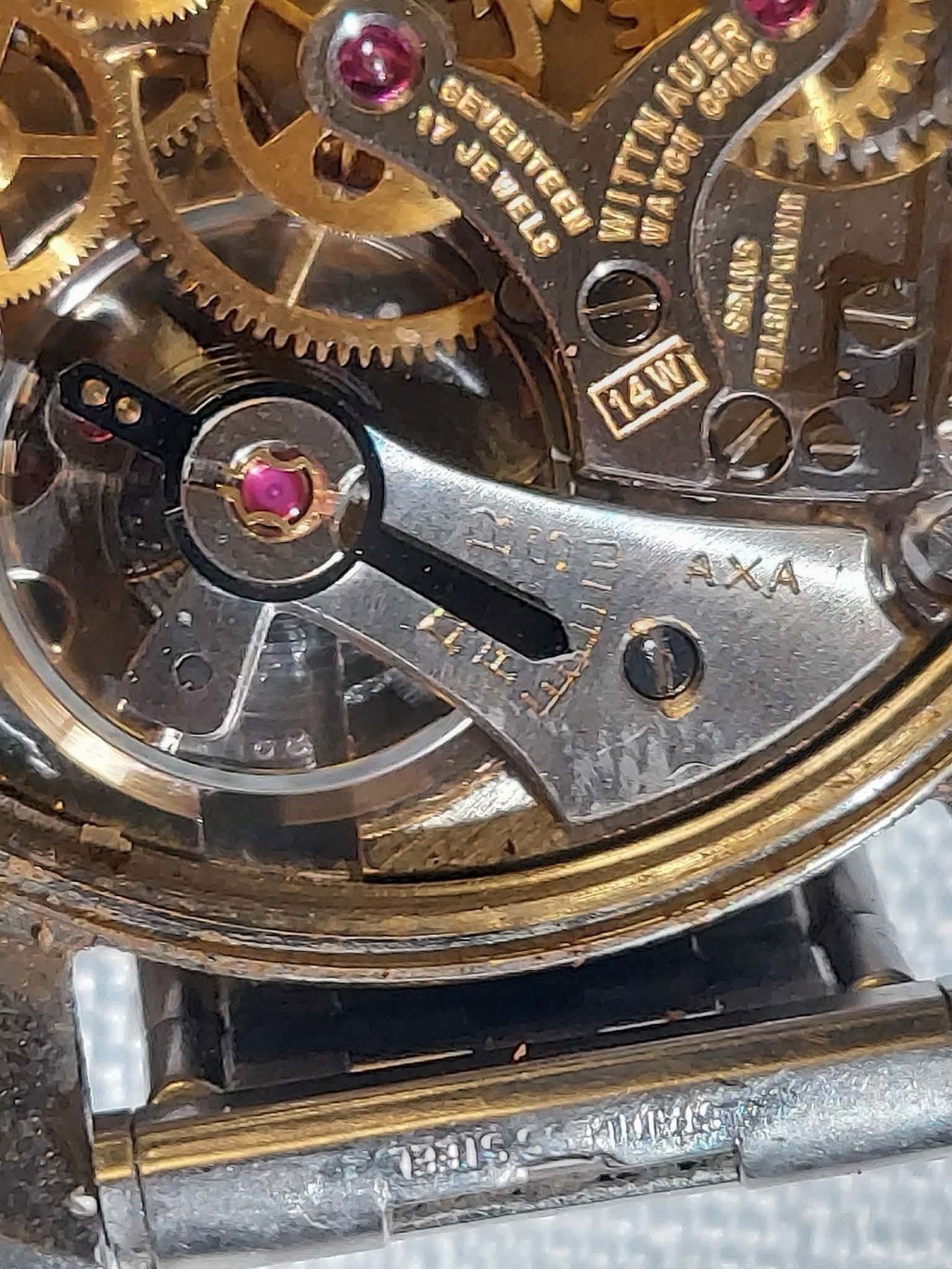 Wittnauer Chronograph Vintage Swiss 3256! Venus 188 14w 17 Jewel “Tested” Works
