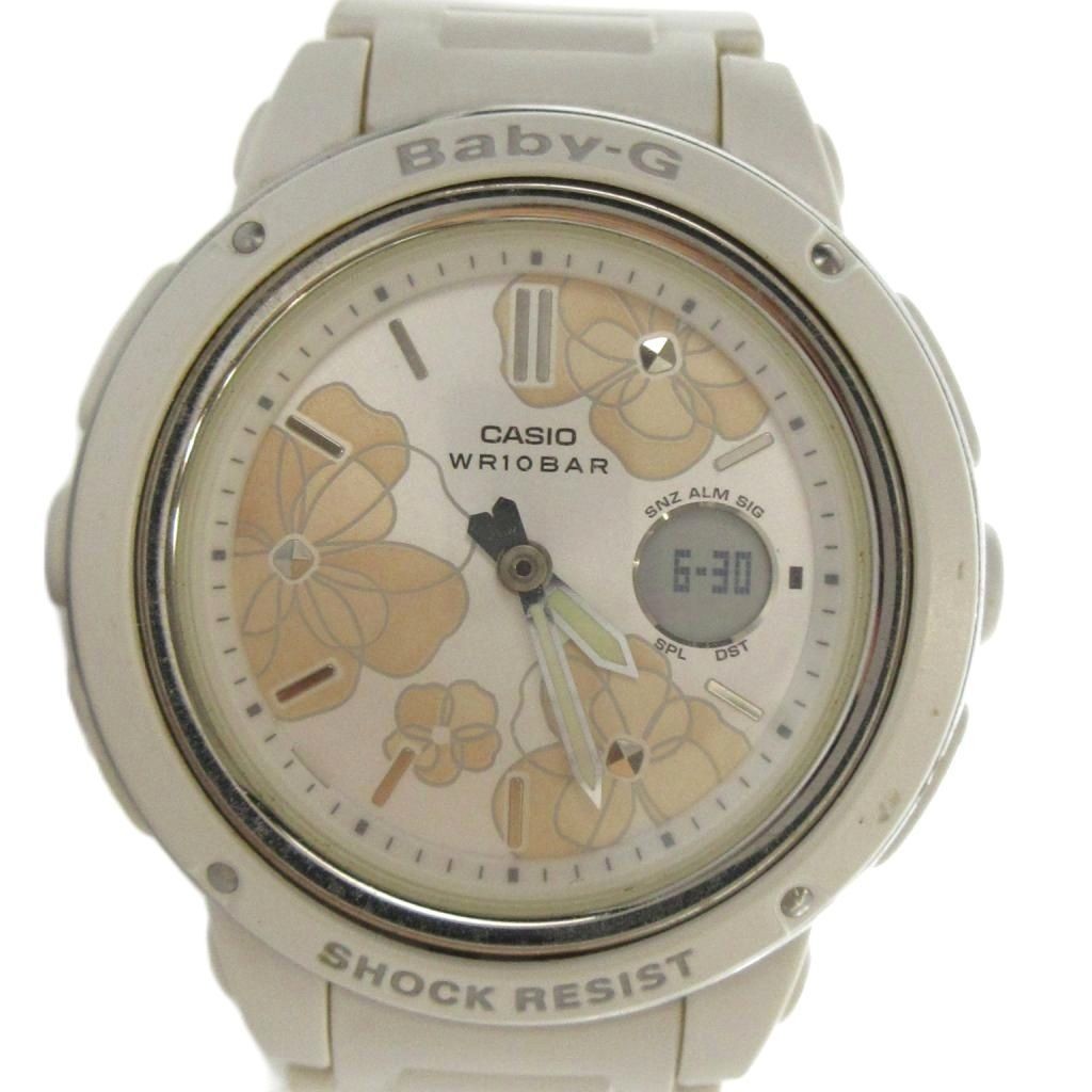 CASIO Baby G BGA 150FL 7AJF Wristwatch Solar Ana Digi with Calendar White GY18 M