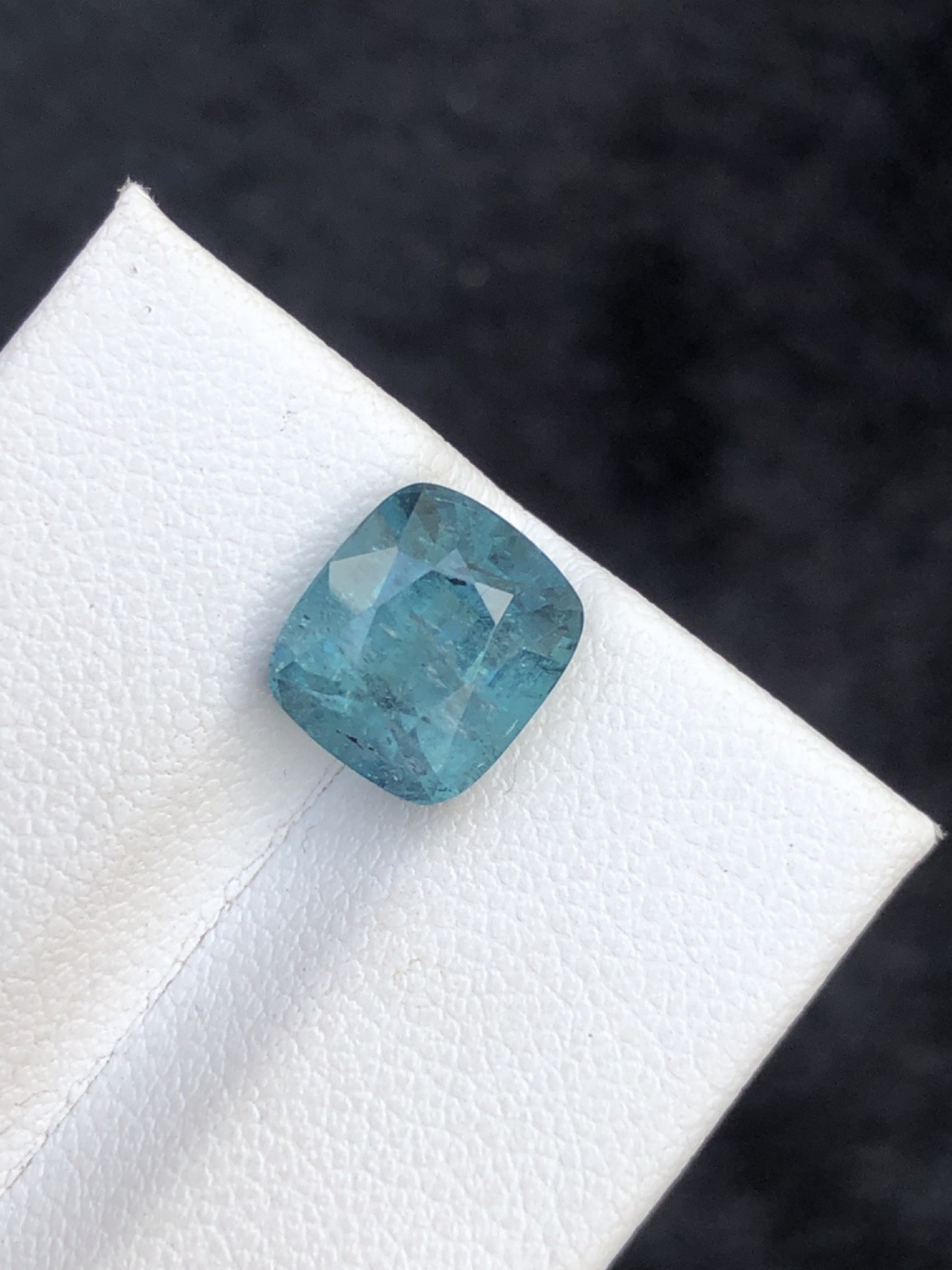 Natural 4.7 carats Blue Tourmaline Cushion Cut Untreated Afghanistan Gem