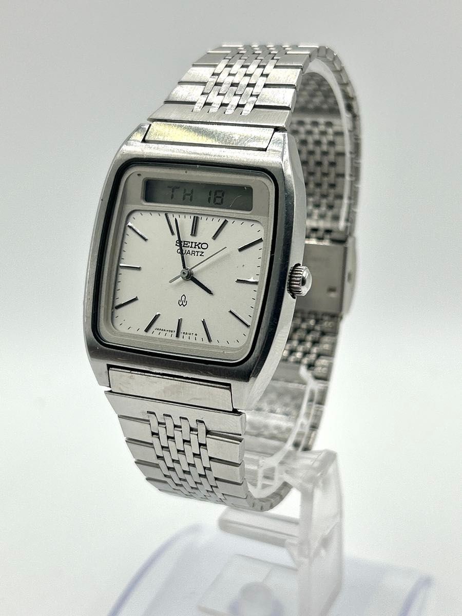 Seiko H357-5130 Ana-Digi Square Hybrid Quartz Men’s Watch Working From Japan