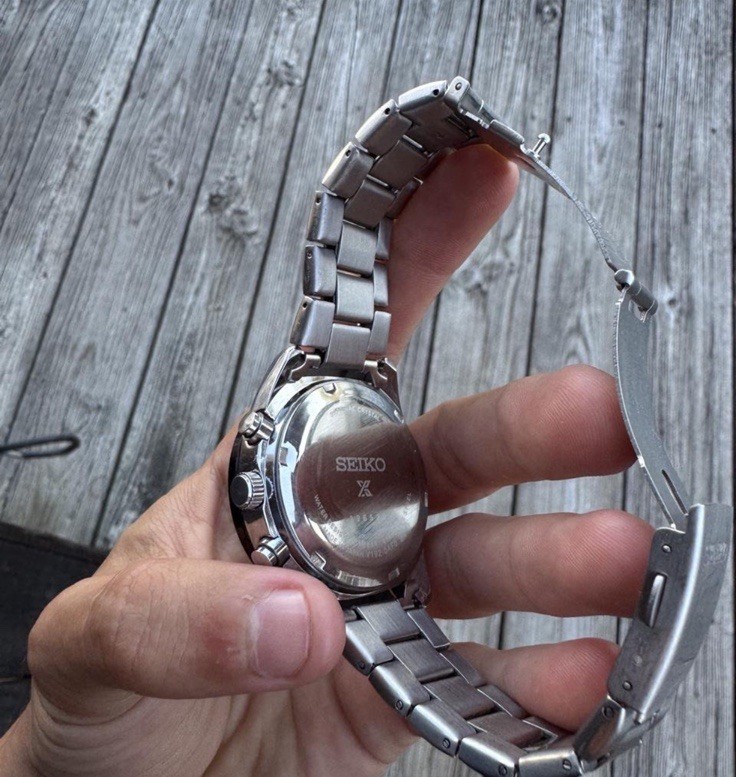 Seiko Prospex Speedtimer Chromongraph Solarquartz Salmon Dial 39mm 100m