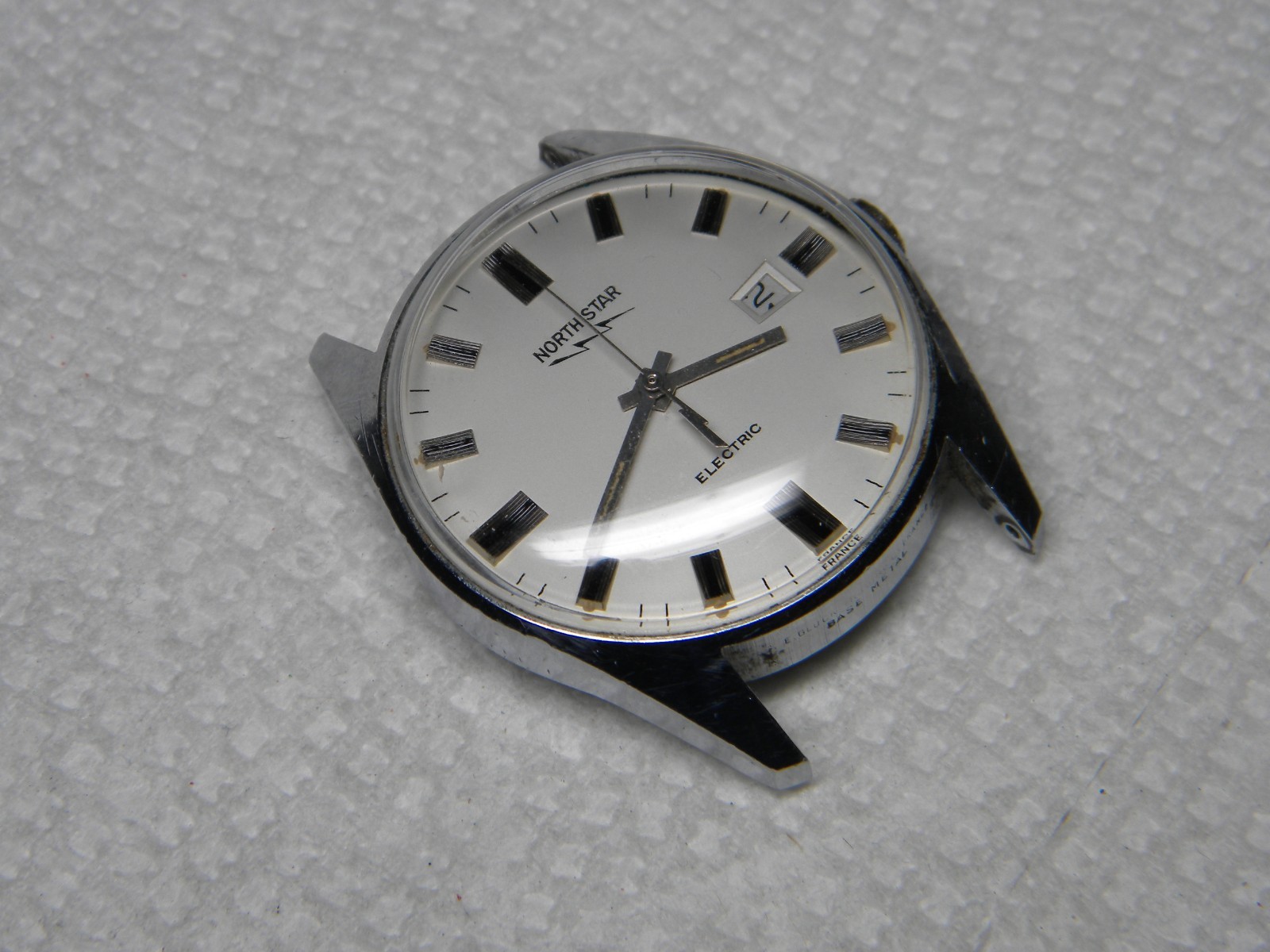 North Star Electric 13 Jewel Wrist Watch by E Gluck & Co France Repair or Parts