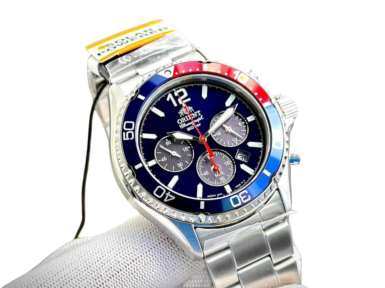 Orient Sport Mako Solar Powered Sapphire Blue Dial Men’s Watch RN-TX0201L