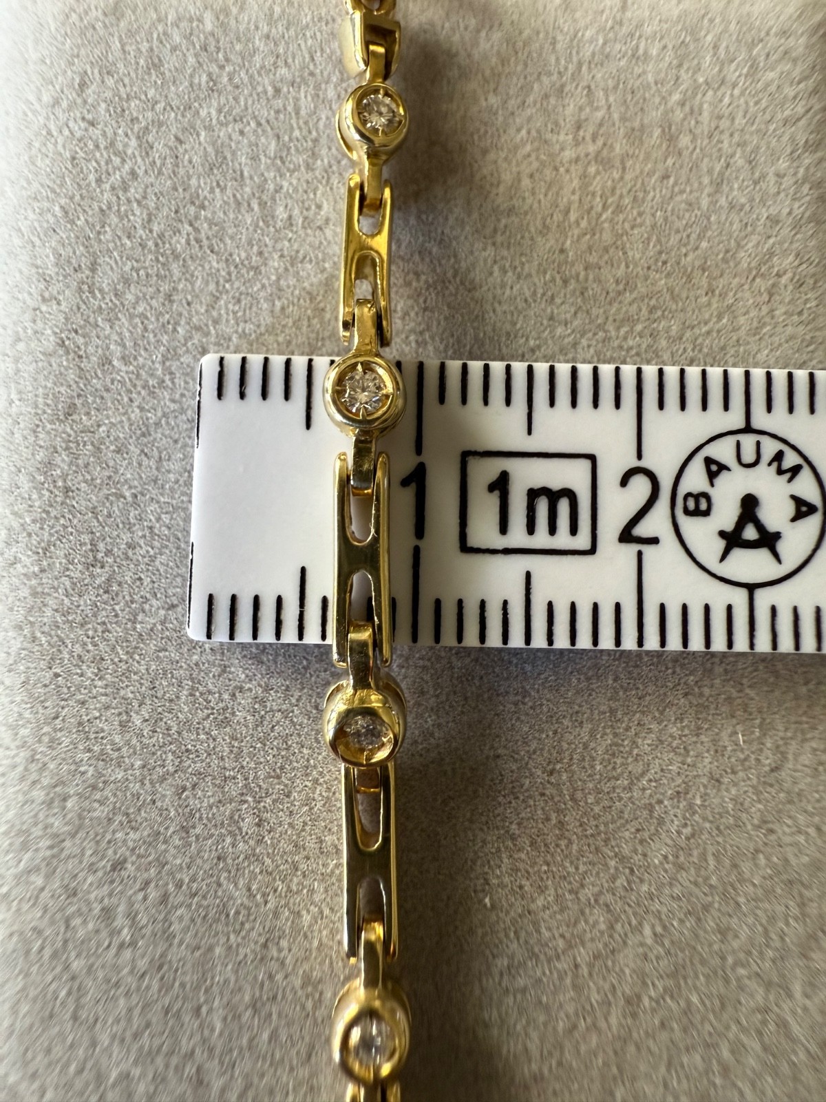14K Yellow Gold Diamond Bangle Bracelet 10.6g