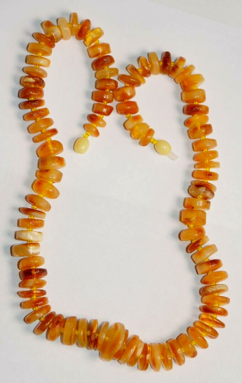 ✅51 cm =42gr RUSSIAN SOVIET BALTIC AMBER BEAD NECKLACE 琥珀 BRACELET STONE PENDANT