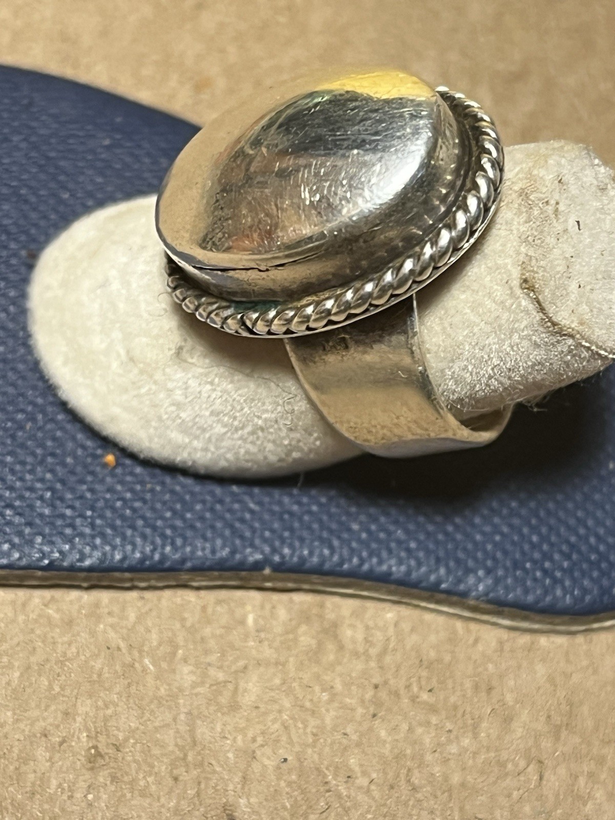 Vintage Mexico Statement Ring 925 Sterling Silver 8.8 Grams.