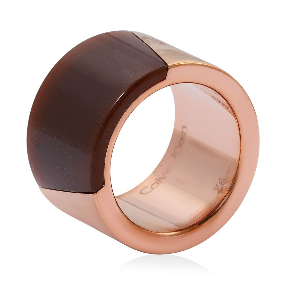 Calvin Klein Distinct Ring in ION Plated RG Stainless Steel (Size 6.0)