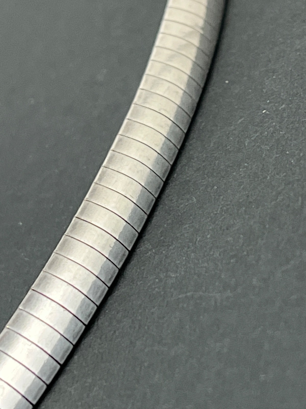 Sterling Silver Omega Chain Necklace 16″ Long 1/4″ Inch Wide 25 Grams