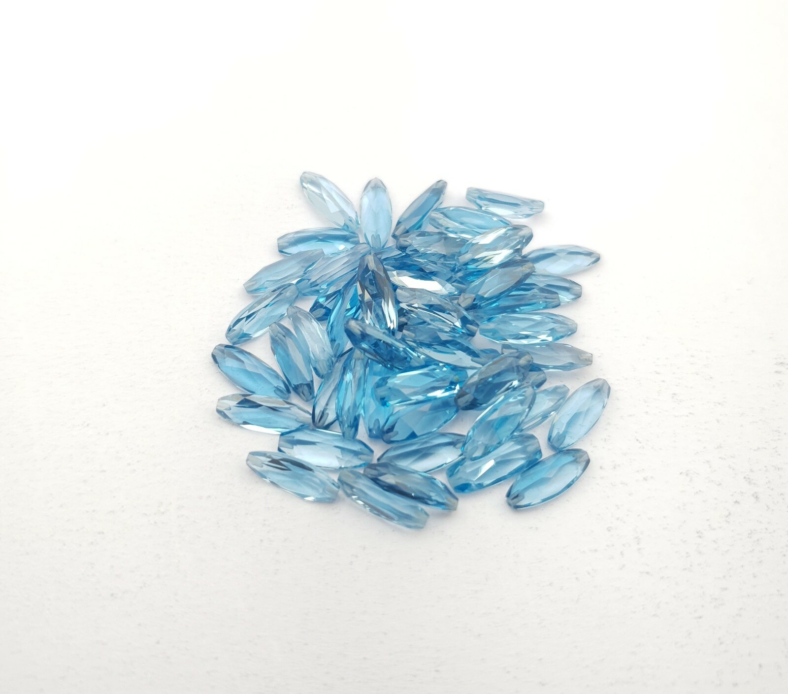 21 CT Natural London Blue Topaz Drill Marquise Cut Loose Gemstone 20 Pcs 4×10 MM