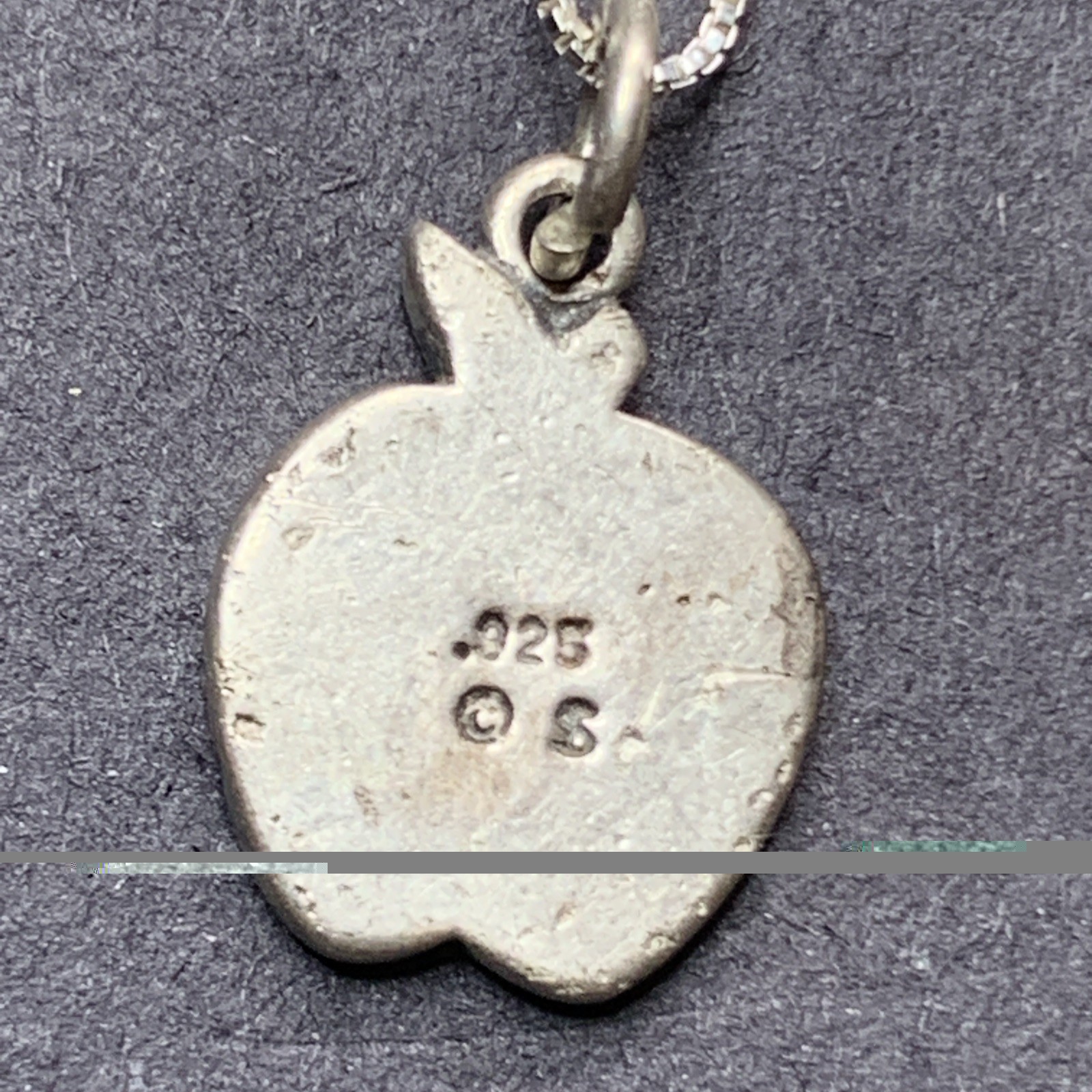 STERLING SILVER 925 Lot Necklace Pendant SS34 #1 Teacher Educator Apple Learn