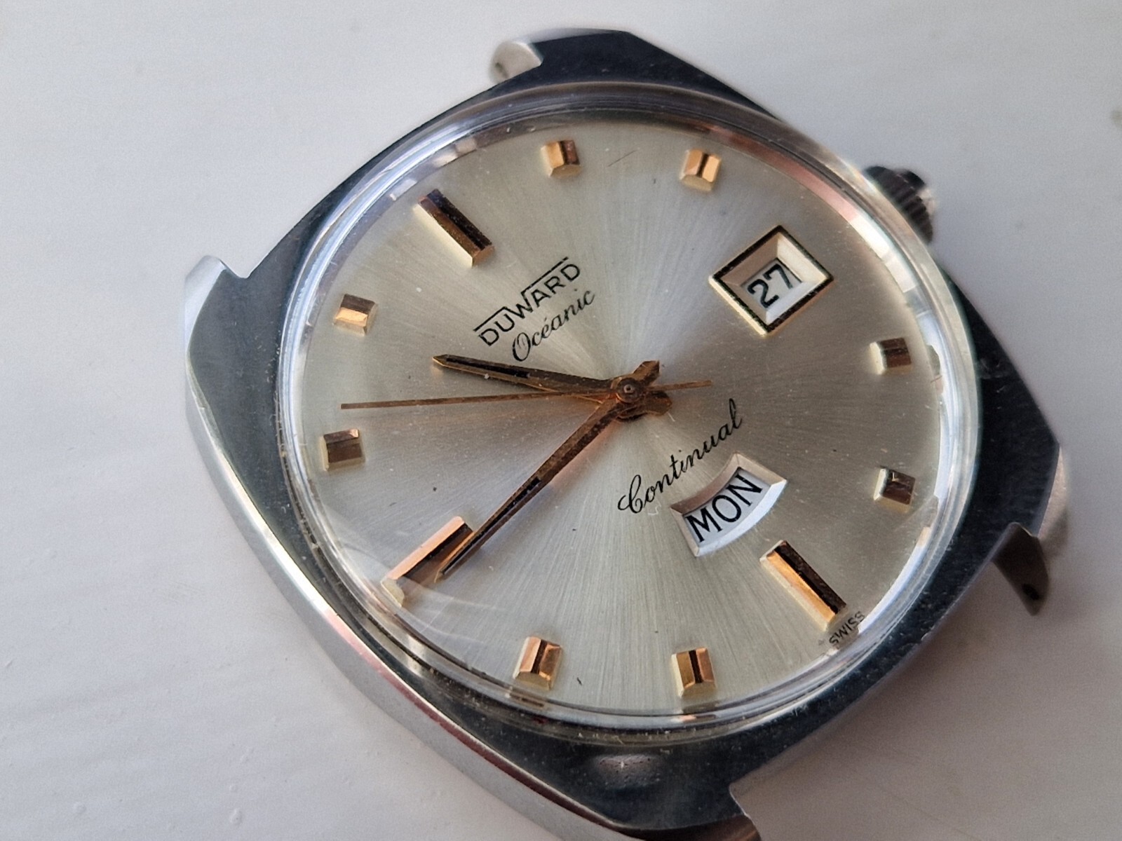 Vintage Automatic Duward Oceanic Continual watch Brevet Technos case mixparts