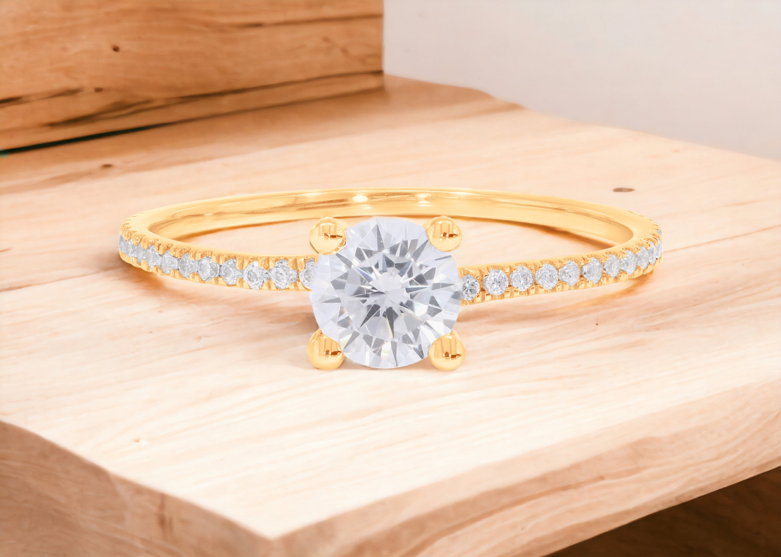 0.80Ct Round Cut Lab grown Diamond Solitaire Engagement Ring in Silver for Women