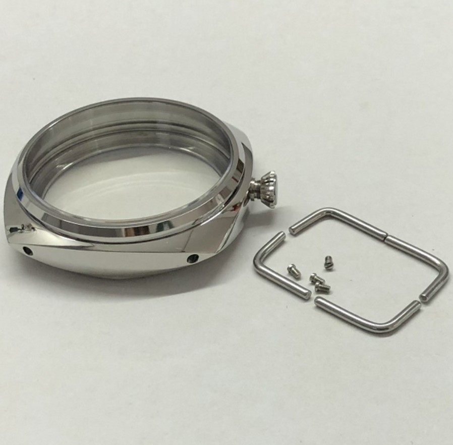 47mm Stainless Watch Case For ETA 6497 6498 For Seagull ST3600 3621 Movement