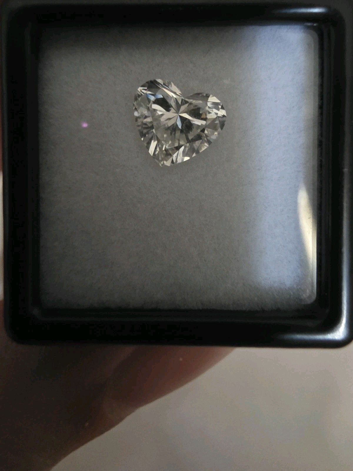 1.51ct Heart cut lab grown e color vs1 excellent cut igi certified