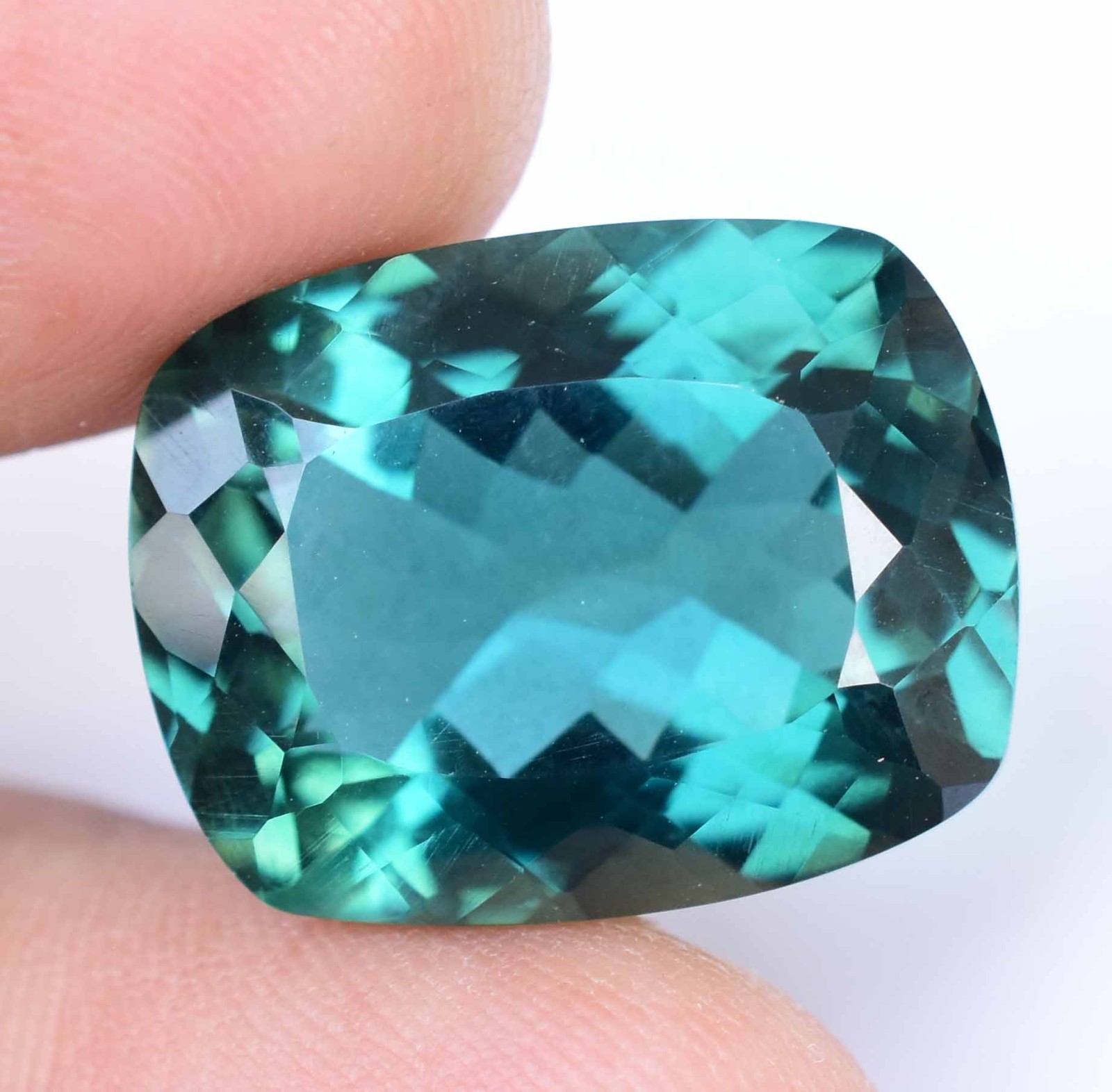 Natural Paraiba Tourmaline 20.25 Ct Greenish Neon Blue Copper Certified Gemstone