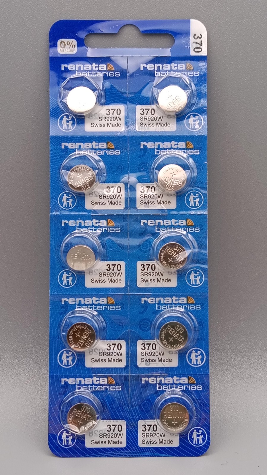 Renata 370 SR920W Silver Oxide Batteries Swiss Made for Watch & Devices 10x