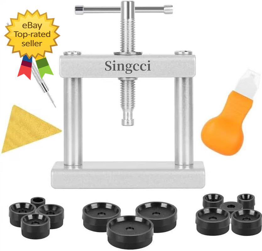 Watch Press Tool Set Press Set Back Case Closer with 12 Molds Watch Battery Repl
