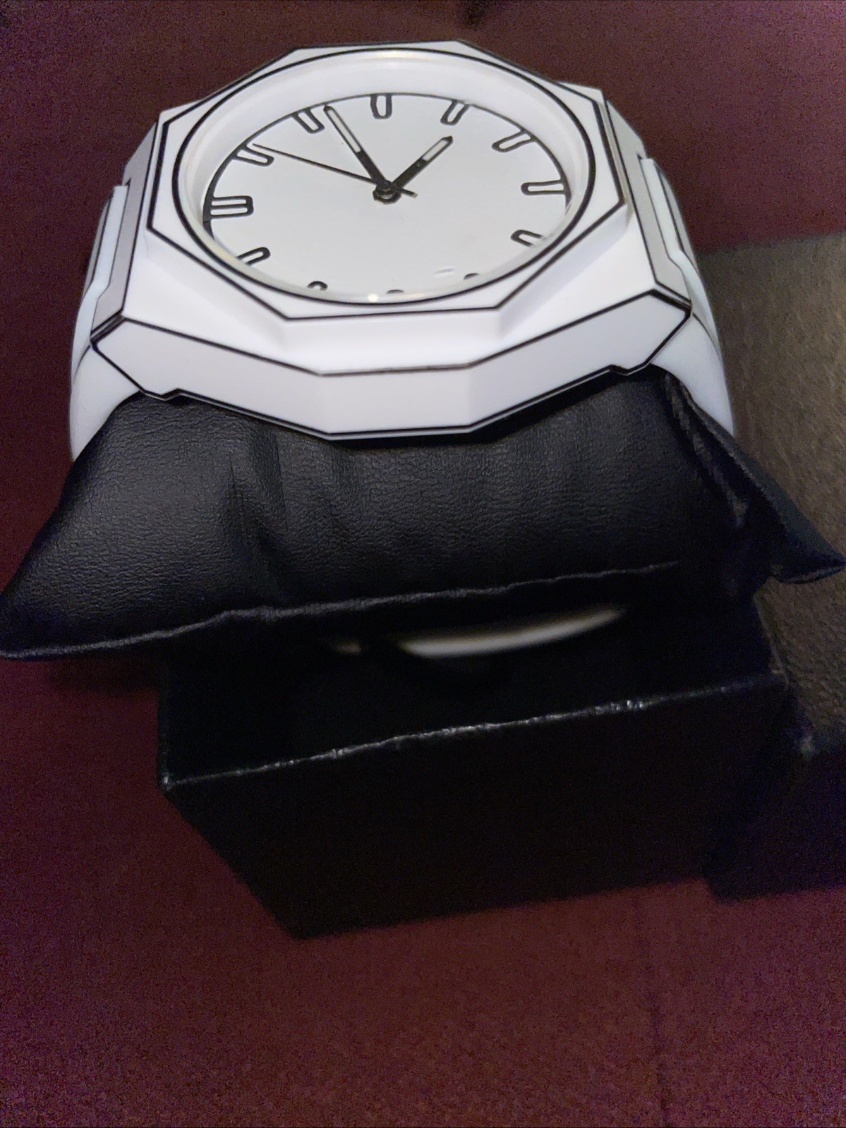 😎 COOL White/Black Outline 2D SKETCH EFFECT Watch Silicone Band Quartz