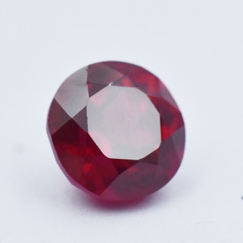 Dark Red Ruby Round Cut Natural Mozambique EGL Certified 12-14 Ct Loose Gemstone