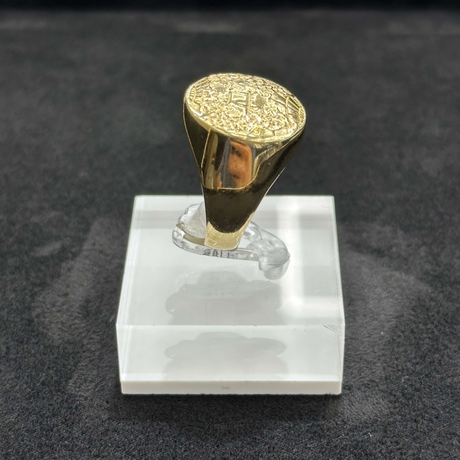 10k Gold Globe Ring Men Woman ANY SIZE